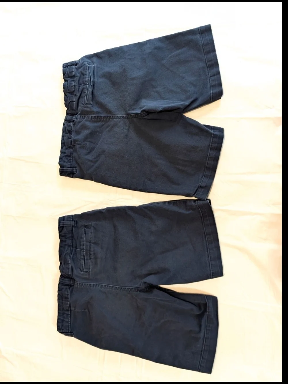 Old Navy (Lot Of 2) Boys 7 Navy Blue Chino Shorts School Uniform READ DESCRIPT.